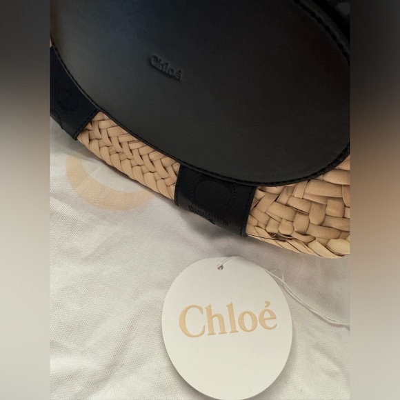 Chloe raffia basket tote medium - Picture 3 of 5